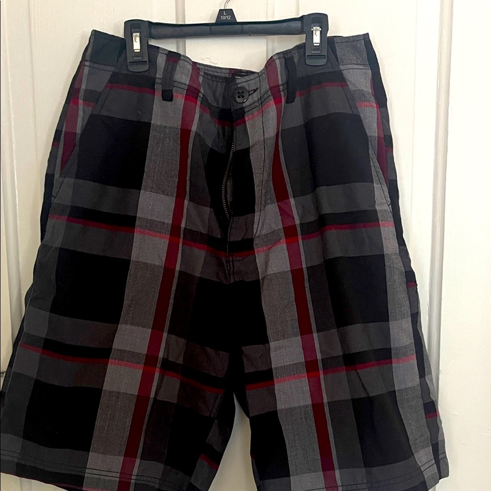 Champs Black and Gray Plaid Men's Shorts